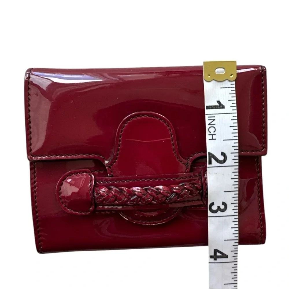 Valentino Garavani Red Patent Leather Wallet